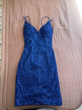Royal Blue Sequin Dress